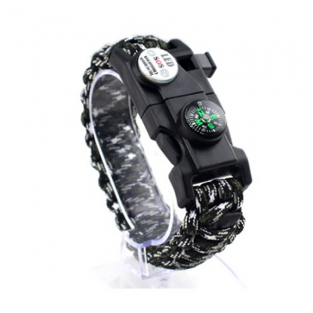 네이쳐 다기능 LED SOS 서바이벌 나침반 야외 생존 팔찌 CBH549 #2