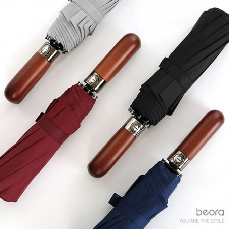 완전자동 프리미엄 우드손잡이 3단우산 #2