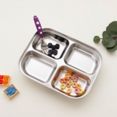 국내제조 스테인레스 304 4구식판 1400ml