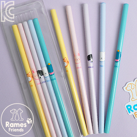 라메스프렌즈 파스텔 연필 5P세트 (투명케이스 세트) #3