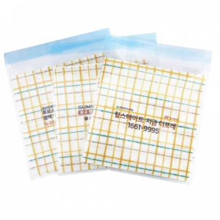 홍보용 컬러인쇄 행주 (체크) OPP포장 (1P) #2