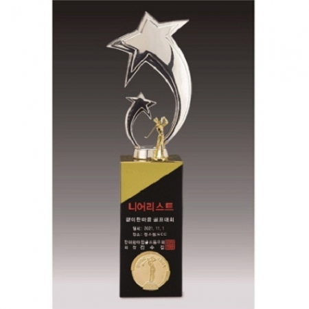 금속크리스탈 실버 별 골프 트로피 120 #6