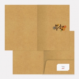 원포켓 종이화일 크라프트, 포켓 100mm