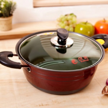 에코키친 컬러풀 냄비 레드 양수 24cm KB425 #2