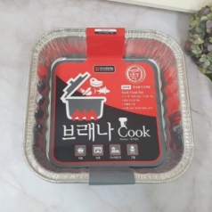 에코키친 일회용 사각 직화 냄비 3매입 KB282