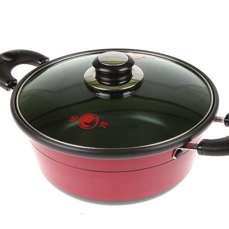 에코키친 컬러풀 냄비 레드 양수 22cm KB454 #2