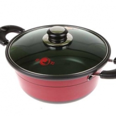 에코키친 컬러풀 냄비 레드 양수 22cm KB454