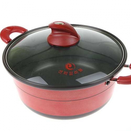 에코키친 컬러풀 냄비 레드 양수 28cm KB457 #2
