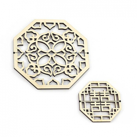 에코키친 원목 한국적인 전통문양 냄비받침 컵받침 CBH706 #2