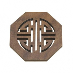 에코키친 전통문양 원목 단열 패드 컵받침 찻잔받침 6개 세트 CBH708