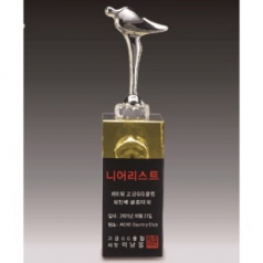 금속크리스탈 실버 골프 트로피 122