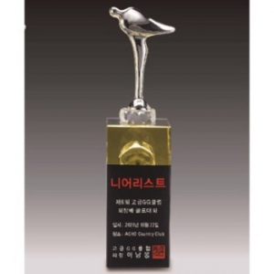 금속크리스탈 실버 골프 트로피 122