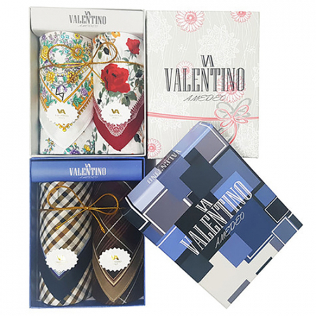 MJ 발렌티노 본염 손수건, 스카프, 순면 남여손수건 2P #3