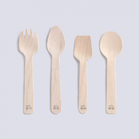 일회용 커트러리, 우드 커트러리, 디저트 포크, 디저트 스푼 #2
