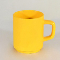 허리케인 올 무광 옐로우 머그컵 - 실크