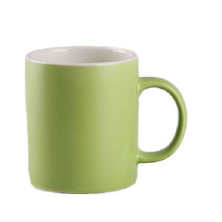 하이앤드 투톤 무광 그린 머그컵 - 실크 #2
