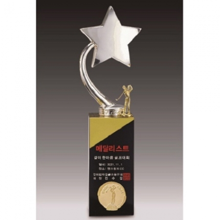 금속크리스탈 실버 별 골프트로피 141 #6
