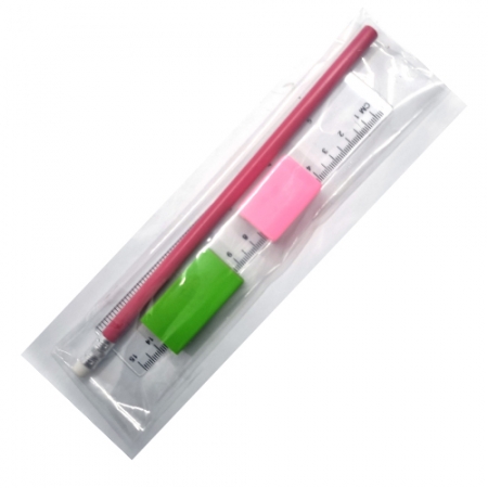 OPP 필기 문구세트4 (연필+지우개+연필깎이+자) #2