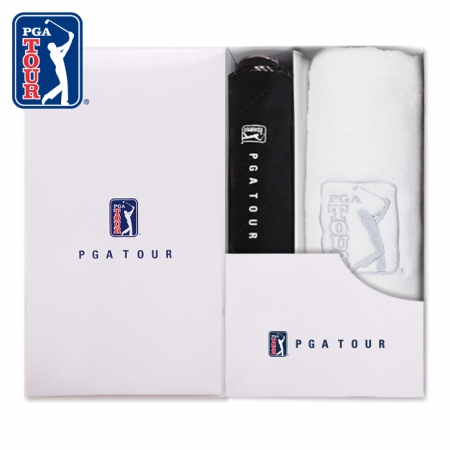 PGA 3단 수동 엠보 선염 우산 + 190g 호텔타올세트 #2