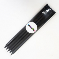 인컬러 opp 흑목 무광원형 지우개연필 5본입세트