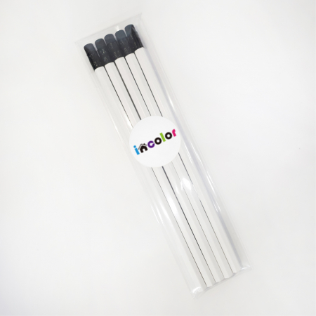 인컬러 opp 화이트 육각 연필세트 5본입 #3