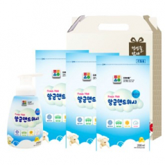 프레시웰 항균핸드 워시용기 1개 리필 3개 4종세트