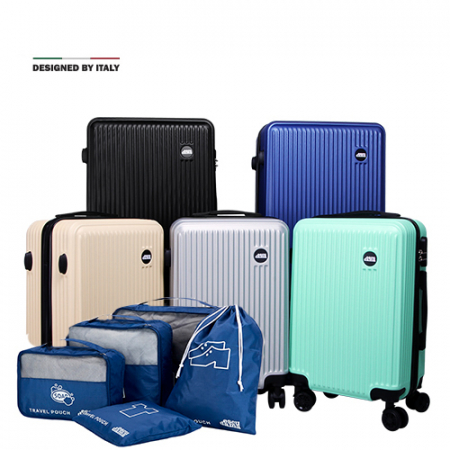 에스쿠다마 캐리어 20인치+파우치 5종 세트, 여행용가방, 기내용캐리어 , #3