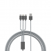 작은이미지: 팝폰 고속충전 메탈 패브릭 USB 멀티 3in1 케이블 #4