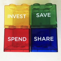 에코라이프 블록형 레고스타일 인테리어 장식용 저금통 CCH126