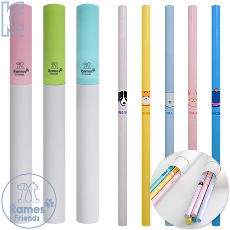 라메스프렌즈 파스텔 연필 5P세트 (바닐라 원통케이스) #3