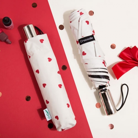 크로커다일 3단 전자동 슬림 하트 고정 암막 우양산 #2