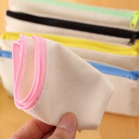 캔버스파우치, 에코파우치, 학생용 필통, 지퍼 필통 215X125mm #5