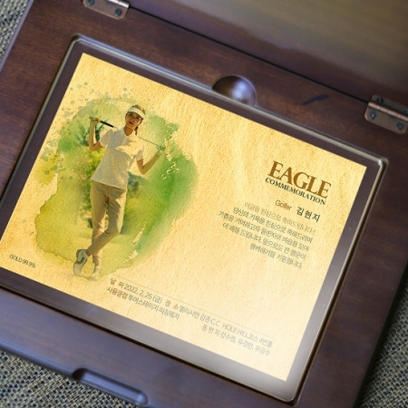HM-007WC25 순금골프패 싱글 이글 홀인원기념패 #2