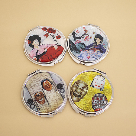 아름누리 미니 자개손거울 탈문양외 #2