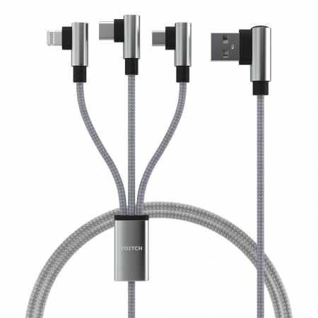 마운틴 베타 3세대 게이밍 3in1 아이폰 8핀 5핀 C타입 기억자 고속 멀티 충전케이블 120cm #2