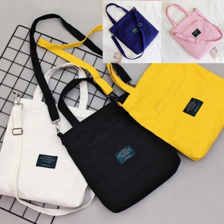 투 포켓 다용도 캔버스 에코백 #2