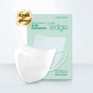 퓨어 마스크 엣지 KF94 (흰색, 검정색) 대형