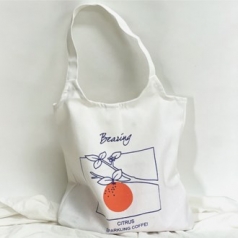 오렌지그림 캔버스에코백 페브릭가방 데일리백 여성숄더백
