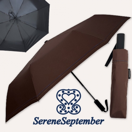 세렌 셉템버 65 대형 3단 완전자동 우산 (암막) 브라운 #2