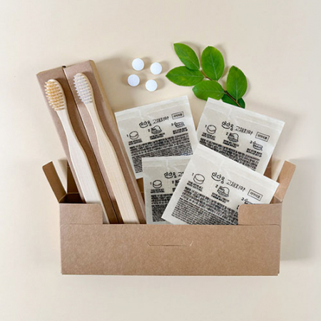 대나무 칫솔 2p 고체 치약세트 칫솔치약 양치세트 #2