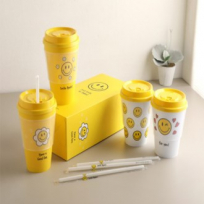 귀염 뽀시래기 스마일 리유저블 텀블러 4P세트
