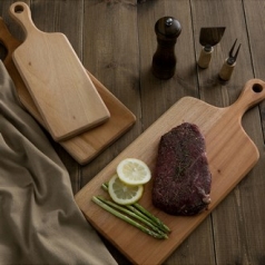 마호가니 플레이팅 도마 핸들형 M