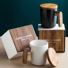 에코 키친 선물용 노르딕 원목 머그컵 1P CB079
