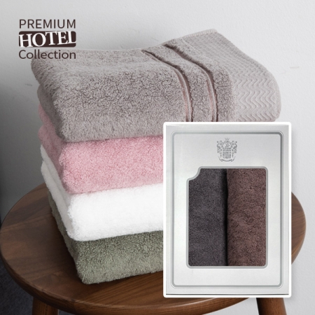 프리미엄 호텔수건 헤리티지 더블라인 코마사 타올 40수 190g 2P 세트 #2