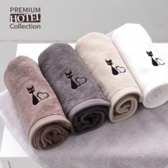 프리미엄 호텔수건 러브 캐츠 타올 170g
