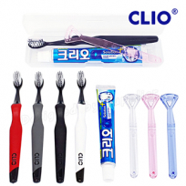 클리오 더 스타일+드리오 치약+혀 클리너 / 칫솔 치약 세트