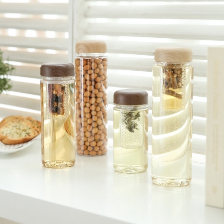 [티썸] 마이보틀 트라이탄 그린티 우드보틀 500ml #2