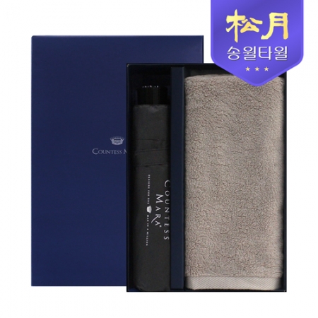 송월 뉴 컬러 무지 40 타올 + CM 3단 폰지 우산 2P 콤보세트 #2