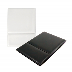 PU사각 접이식 탁상거울 (대)_화이트