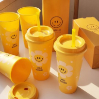 스마일 리유저블 블로섬 텀블러